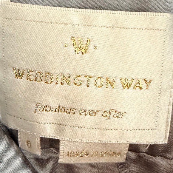 Weddington Way By Papell Florence Silver Grey Sequin Sparkle Gown Dress 6 NEW - Picture 3 of 6